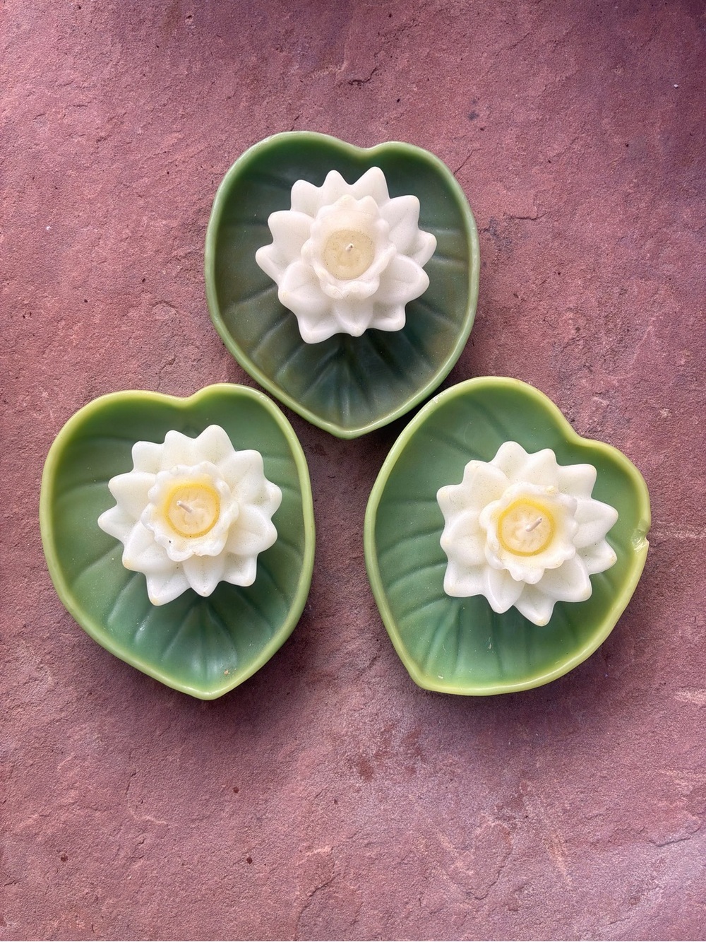 Vintage Lilly Pad Candles